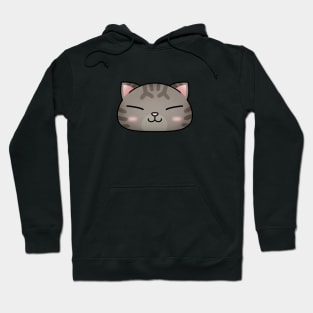 Cute Brown Tabby Cat Face Hoodie